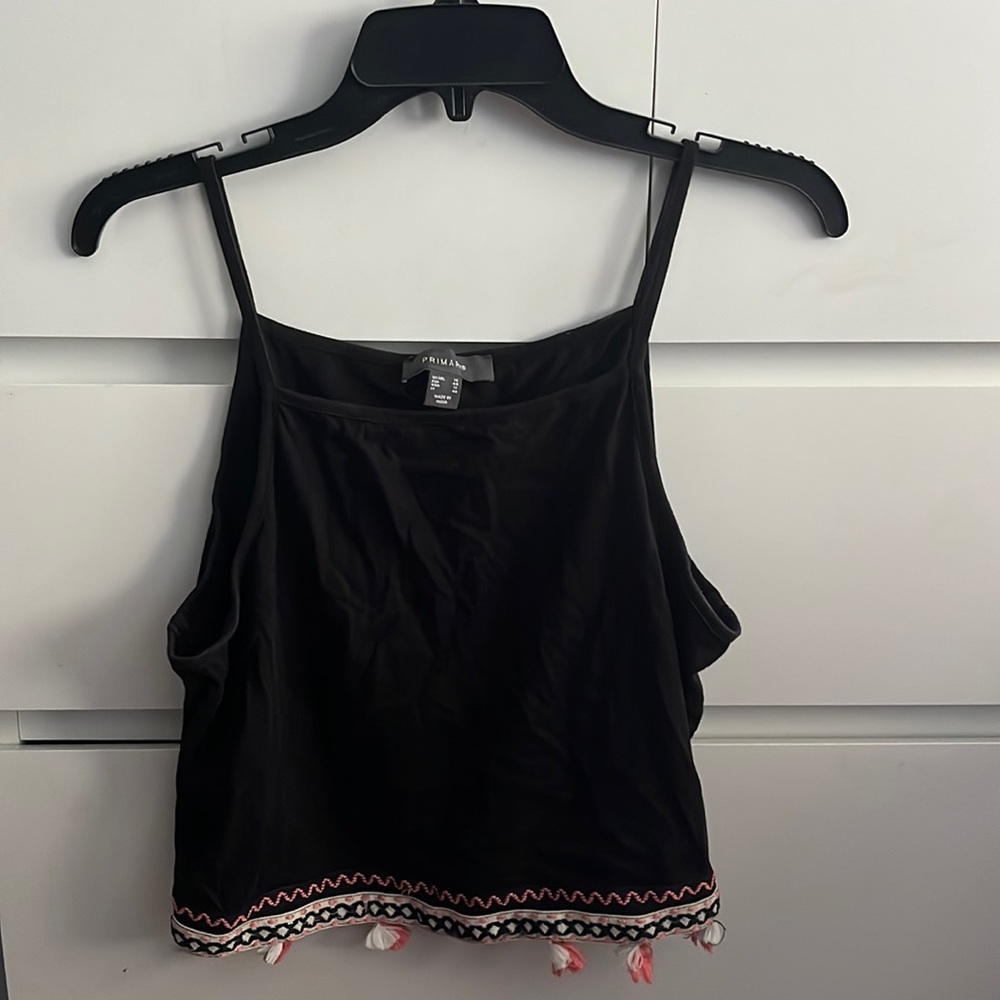 Black Cropped Tank Top - PRIMARK